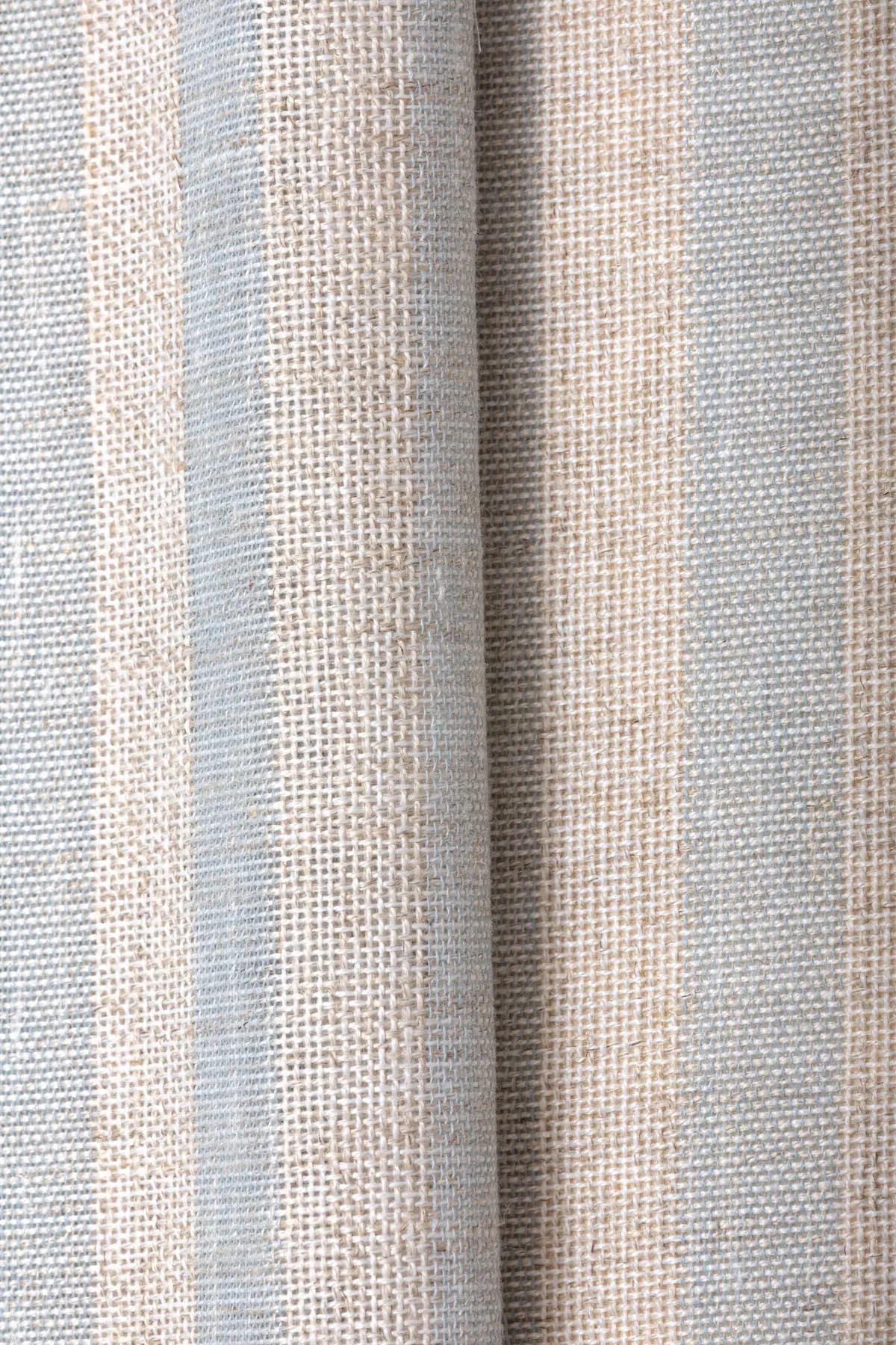 Rayures Lin – Vert Sauge & Lin Naturel