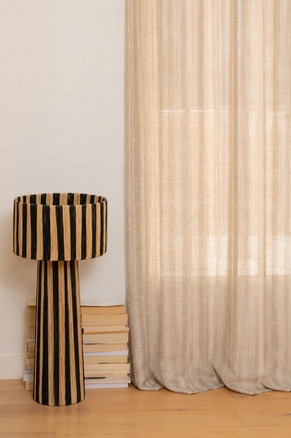 Rideau Rayures Lin — Sur Mesure