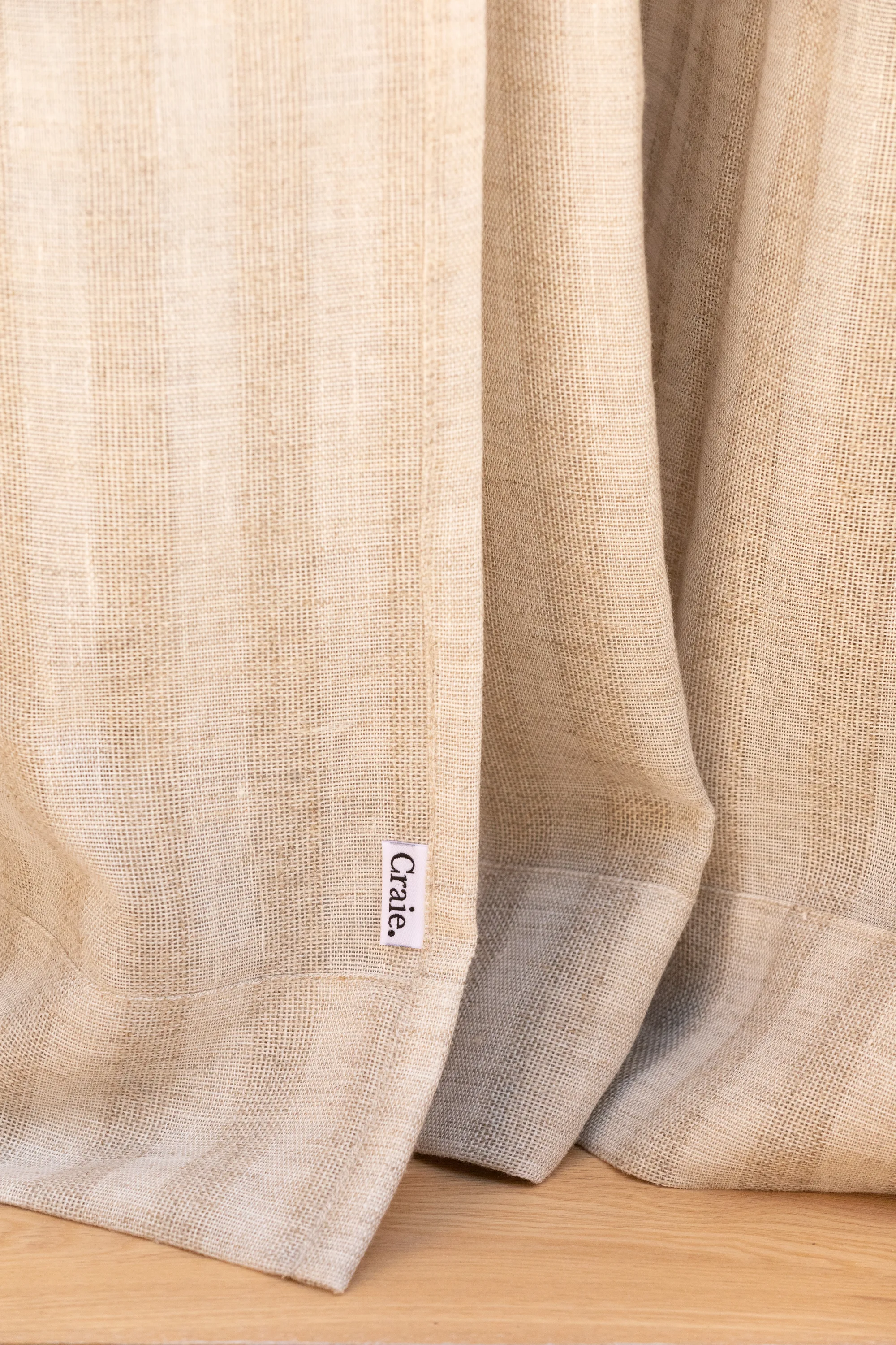 Rideau Rayures Lin Occultant — Sur Mesure