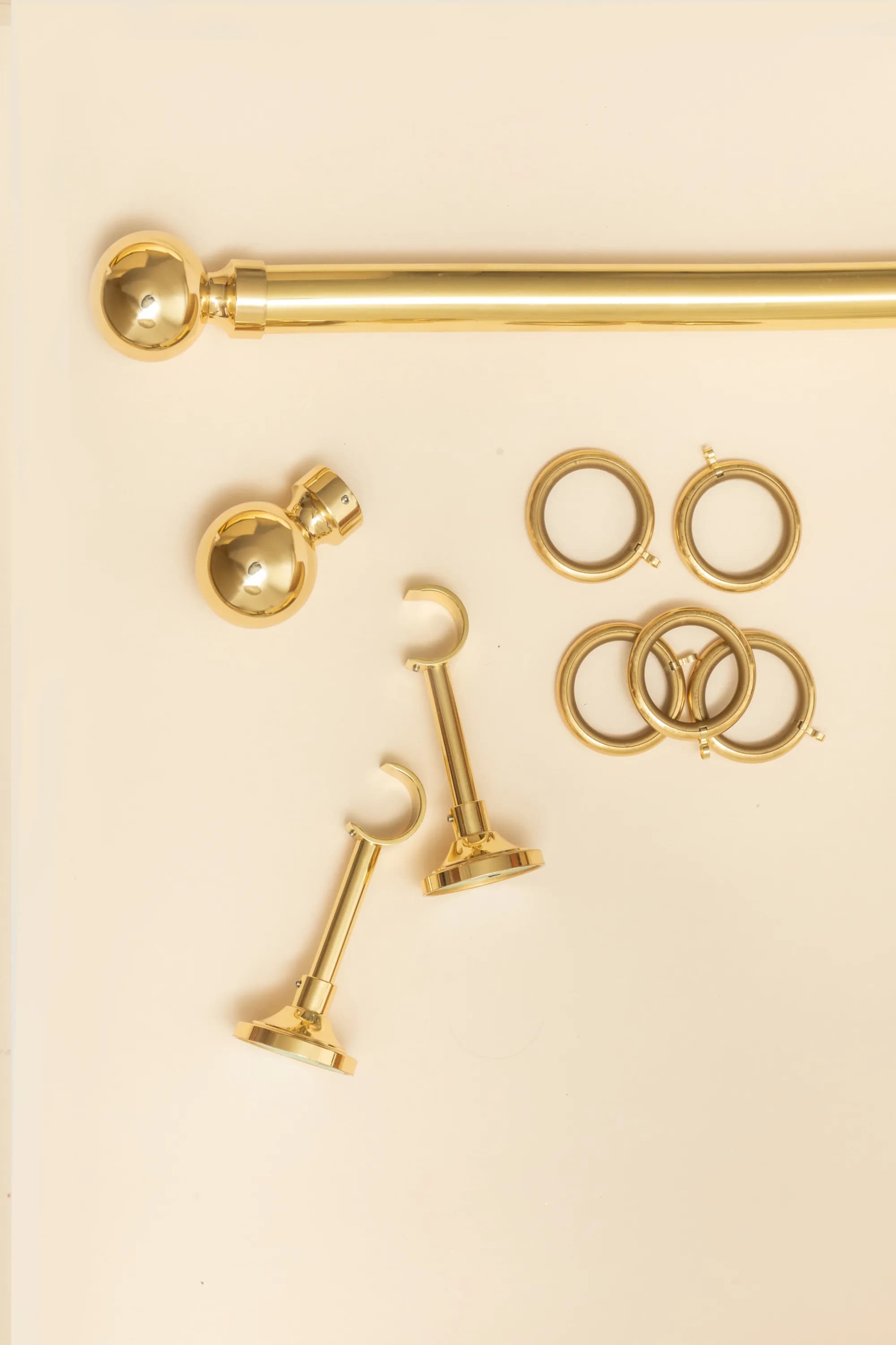 Tringle Laiton à rideaux sur mesure — Embout rond